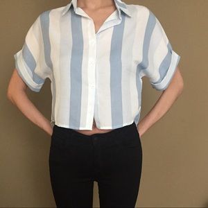 Cute Button Down Crop Top